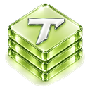 The TRENCHIT mark: three stacked lime slabs with a chrome T on the top face